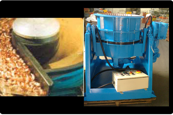 Macchine ed Impianti completi per la vibroburattatura in genere - Abrasivi  sintetici e chimici per il trattamento superficiale dei metalli
